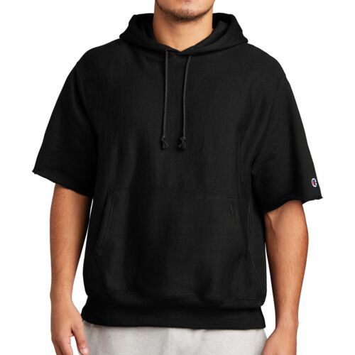 ® Reverse Weave ® Short Sleeve Hooded Sweatshirt Thumbnail